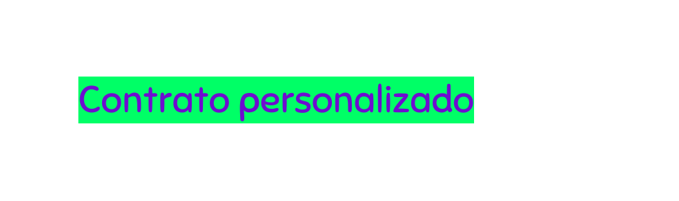 Contrato personalizado